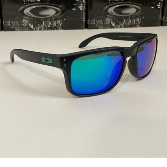 Oakley Holbrook Prizm Polarized Jade Iridium OO9102 Black Matte Frame - Picture 4 of 9